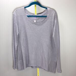 Wilt Made in USA‎ Gray Slub Knit Long Sleeve Top Size S